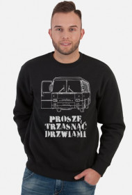 Bluza bez kaptura czarna Proszę Trzasnąć Drzwiami