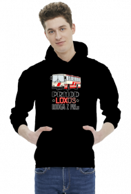 Bluza z kapturem czarna Luxus Rodem z PRLu