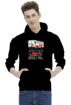 Bluza z kapturem czarna Luxus Rodem z PRLu