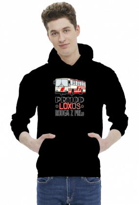 Bluza z kapturem czarna Luxus Rodem z PRLu