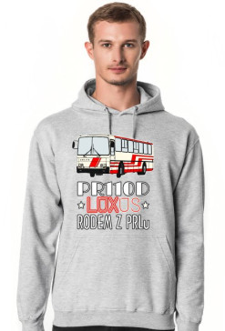 Bluza z kapturem szara (melanż) Luksus Rodem z PRLu