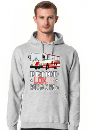 Bluza z kapturem szara (melanż) Luksus Rodem z PRLu