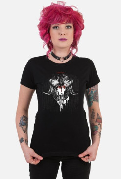 Koszulka grunge czaszka Odyn