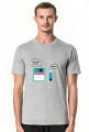 Męski T-shirt ciekawy pomysł na śmieszny prezent dla programisty, informatyka - Floppy Disk, Pendrive "I am your Father"," Nooo!!"
