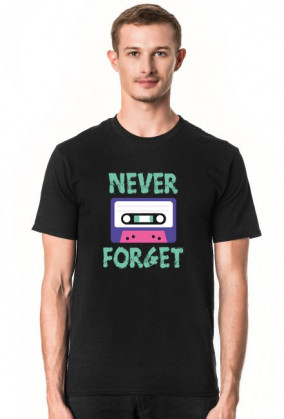 Śmieszny T-Shirt, Never Forget Cassette Tape