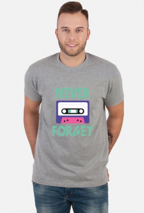 Śmieszny T-Shirt, Never Forget Cassette Tape