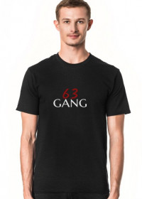 Koszulka męska czarna "63 GANG"