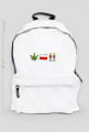 Plecak duży biały "Chwast Polskiej Młodzieży"