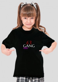 Koszulka dziewczęca czarna "63 GANG KIDDO"