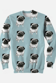 Bluza fullprint w mopsy