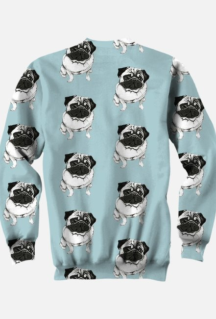 Bluza fullprint w mopsy