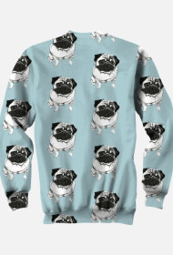 Bluza fullprint w mopsy