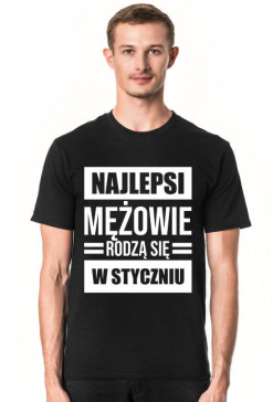 Koszulka męska Najlepsi mężowie rodzą się w styczniu 2