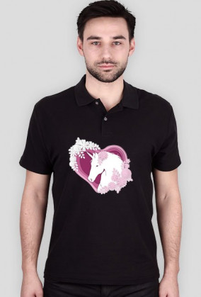 Koszulki z jednorożcem polo - Jednorożec w sercu