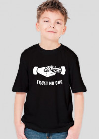 trust no one czarna koszulka dziecięca