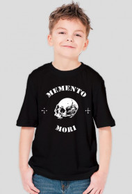 memento mori czarna koszulka dziecięca