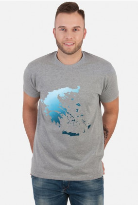 Koszulka męska z mapą Grecji