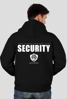 Bluza męska z kapturem, rozpinana SECURITY
