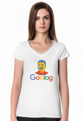Koszulka "Google" dobra na tani i wesoły prezent dla programistek na walentynki, urodziny, pod choinkę - Goolag, Stalin Google