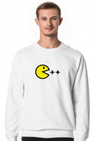 Bluza bez kaptura wyjątkowy prezent dla programistów c++ - Pacman C++