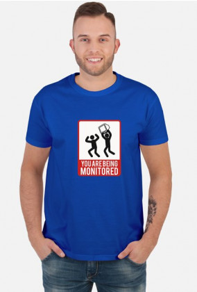 T-shirt uwaga jesteś monitorowany, prezent dla programisty - You are being monitored