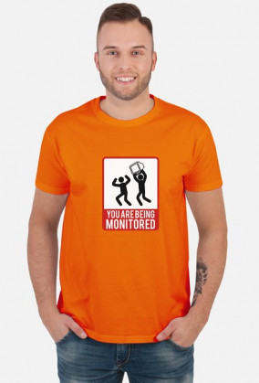 T-shirt uwaga jesteś monitorowany, prezent dla programisty - You are being monitored