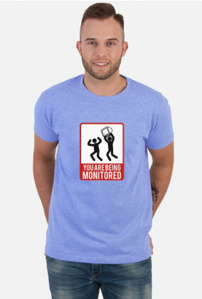 T-shirt uwaga jesteś monitorowany, prezent dla programisty - You are being monitored