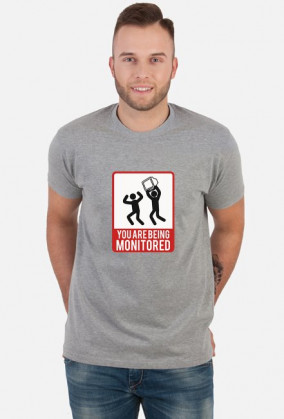 T-shirt uwaga jesteś monitorowany, prezent dla programisty - You are being monitored