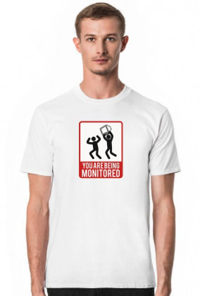 T-shirt uwaga jesteś monitorowany, prezent dla programisty - You are being monitored