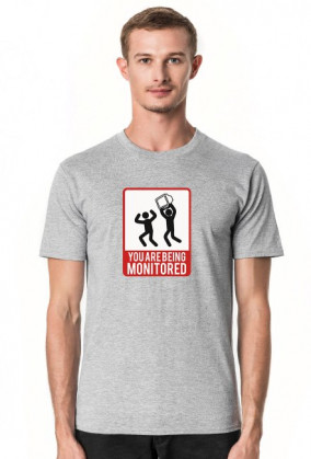 T-shirt uwaga jesteś monitorowany, prezent dla programisty - You are being monitored