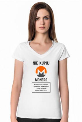 Koszulka, T-shirt na prezent dla programistki i fanki kryptowalut - Nie kupuj Monero!