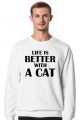 Bluza męska LIFE IS BETTER WITH A CAT