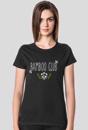 Panda bamboo tee black