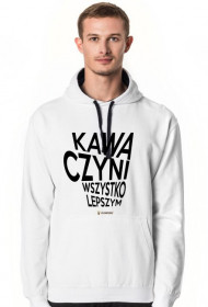 Bluza biała kawa czyni lepszym