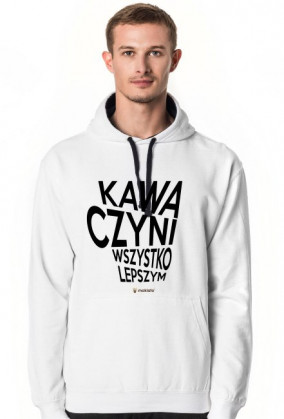 Bluza biała kawa czyni lepszym