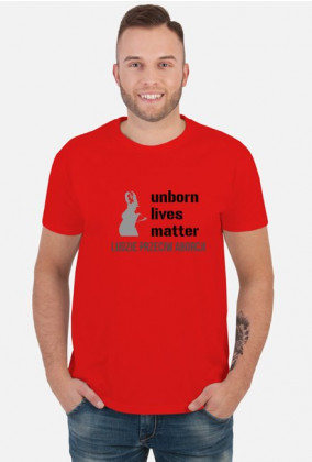 Koszulka unborn lives matter Biała Męska