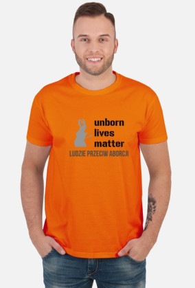 Koszulka unborn lives matter Biała Męska