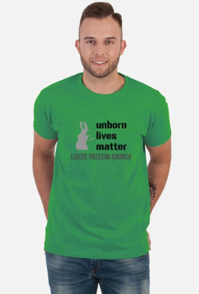 Koszulka unborn lives matter Biała Męska