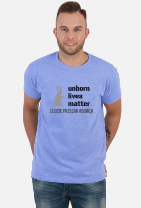 Koszulka unborn lives matter Biała Męska