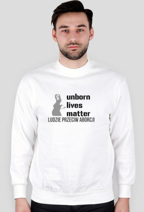 Bluza unborn lives matter Męska Biała