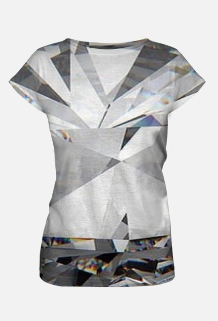 Koszulka damska kolor diamentowy