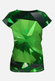 Koszulka damska kolor szmaragdowy