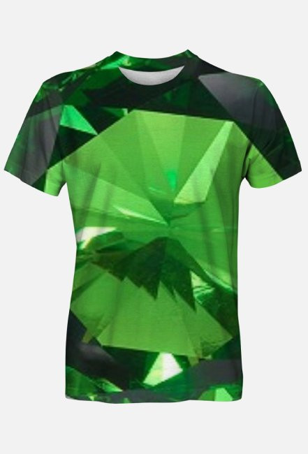 Koszulka męska kolor szmaragdowy