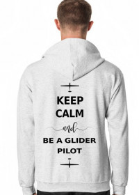 Bluza męska z kapturem, Keep calm and be a glider pilot