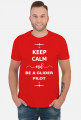 Koszulka, biały napis Keep calm and be a glider pilot