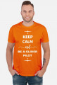 Koszulka, biały napis Keep calm and be a glider pilot