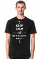 Koszulka, biały napis Keep calm and be a glider pilot