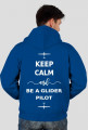 Bluza męska z kapturem, białe napisy, Keep calm and be a glider pilot