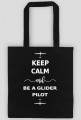 Torba, biały napis, Keep calm and be a glider pilot