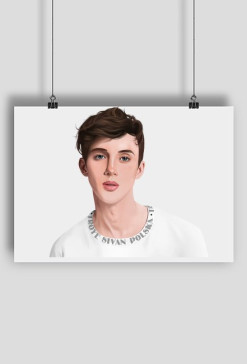 Plakat A2 z grafiką Troye Sivan Polska